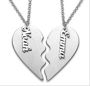 pure silver love 1-2 couples jewelry personalized name necklace