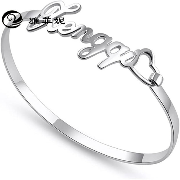 Customized Name Bracelet Personalized Custom Bangles Stainless Steel Jewelry