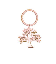 Personalized Family Tree Of Life Name Stainless Steel Keychain